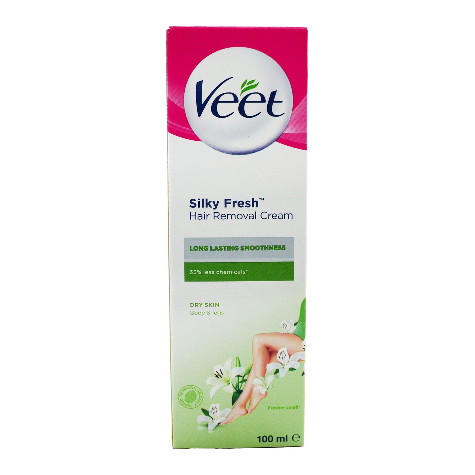 Veet Silky Fresh Hair Removal Cream For Dry Skin Body & Legs 100ml | High Quality Tissue Product Online - Product Image Veet Silky Fresh Hair Removal Cream For Dry Skin Body & Legs 100ml | High Quality Tissue Product Online - Product Image